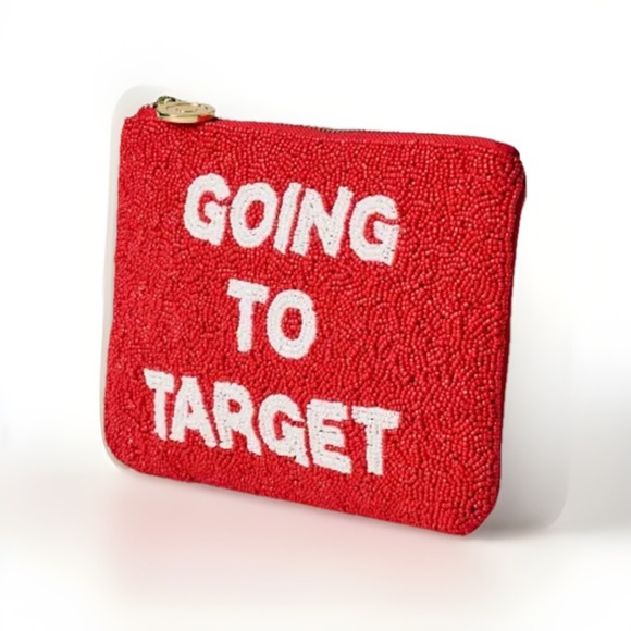 Kate Spade X Target "Going To Target" Red Beaded Clutch Item‎ In Hand - Picture 2 of 4